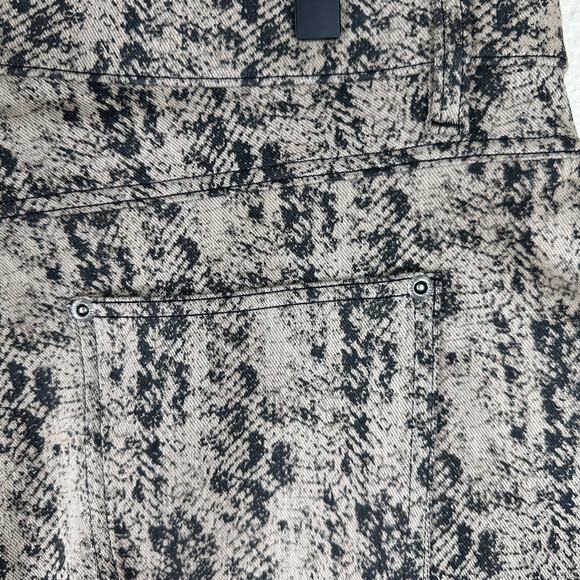 Hue XL Beige Brown Snake Print Slim Pants High Rise Y2K Grunge Stretch - Picture 5 of 7